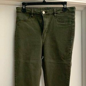 H&M Olive Green Skinny Jeans